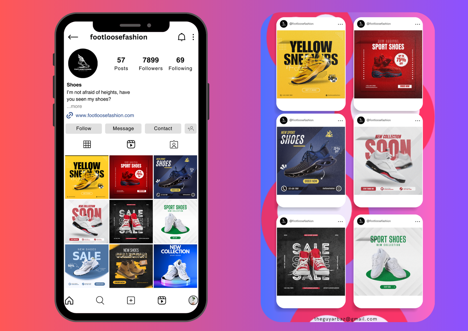 Social media account design and content examples by Christian Loterte